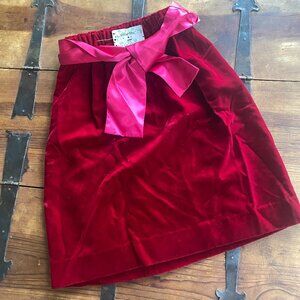 Nordstrom Best Red Velvet Vintage Skirt
